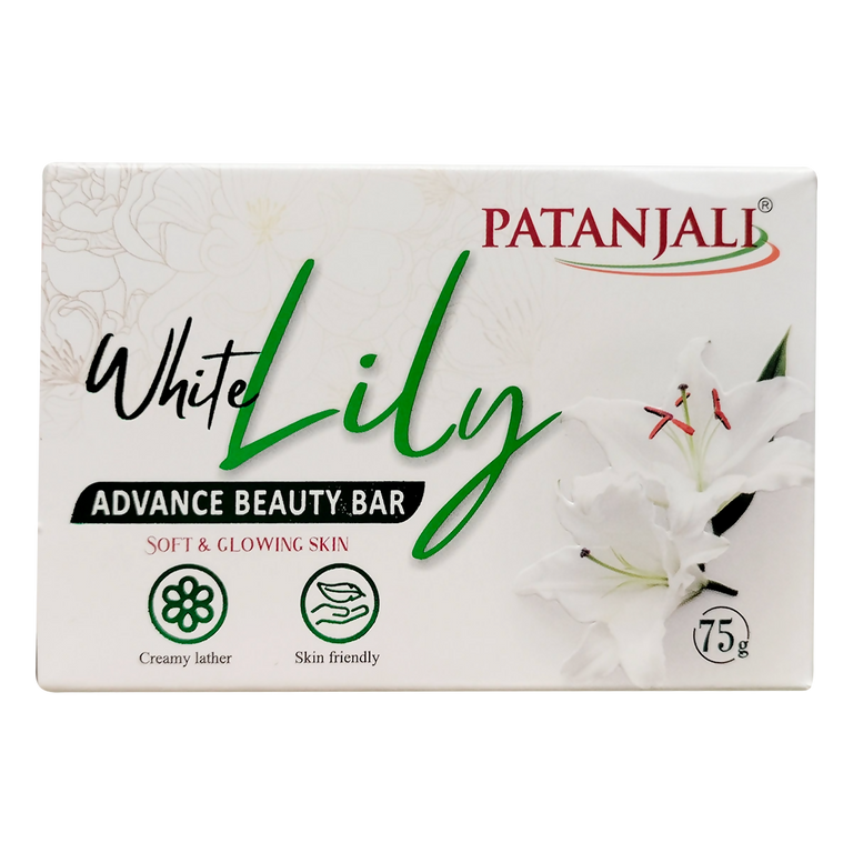 Patanjali White Lily Advance Beauty Bar - 75 gm - Pack of 2