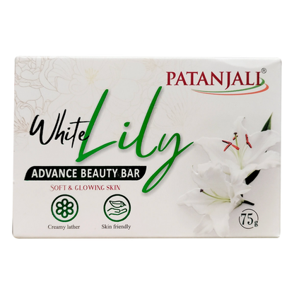 Patanjali White Lily Advance Beauty Bar - 75 gm - Pack of 2