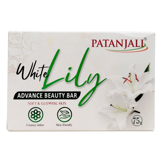 Patanjali White Lily Advance Beauty Bar - 75 gm - Pack of 2