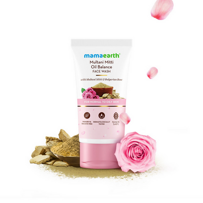 Mamaearth Multani Mitti Oil Balance Face Wash With Multani Mitti & Bulgarian Rose - 150 ml