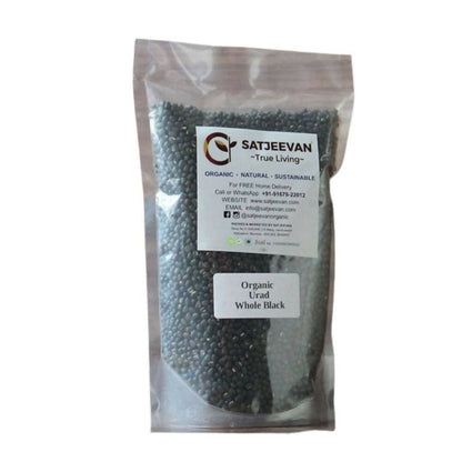 Satjeevan Organic Urad Whole Black - 1000 gm