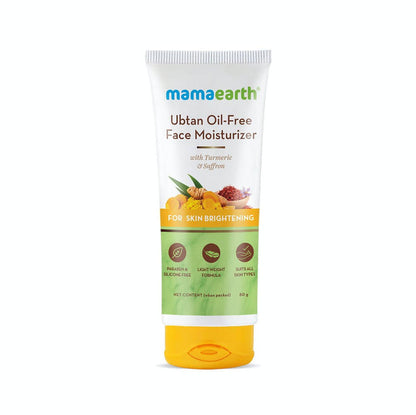 Mamaearth Ubtan Oil-Free Face Moisturizer with Turmeric & Saffron - 80 ml