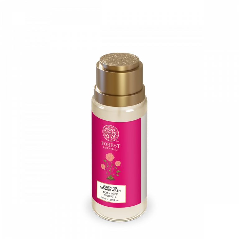 Forest Essentials Travel Size Silkening Shower Wash Indian Rose Absolute - 50 ml