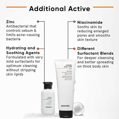 Minimalist Salicylic Acid Face Wash and Body Wash Combo - combo