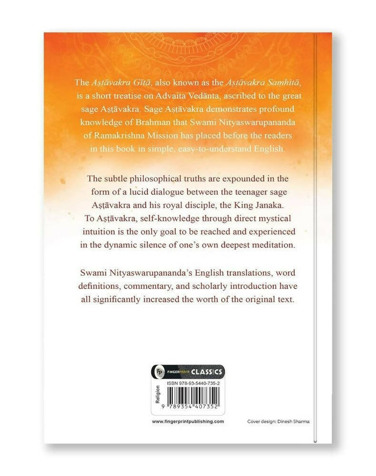 Ashtavakra Gita By Swami Nityaswarupananda - ? English - Paperback