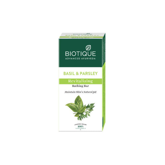 Biotique Bio Basil And Parsley Revitalizing Bathing Bar - 150 gm