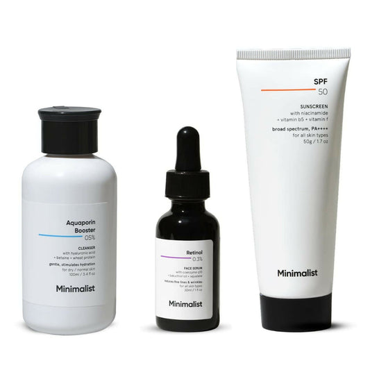 Minimalist Anti-Aging Skincare Kit, Routine Kit For Women & Men - kit