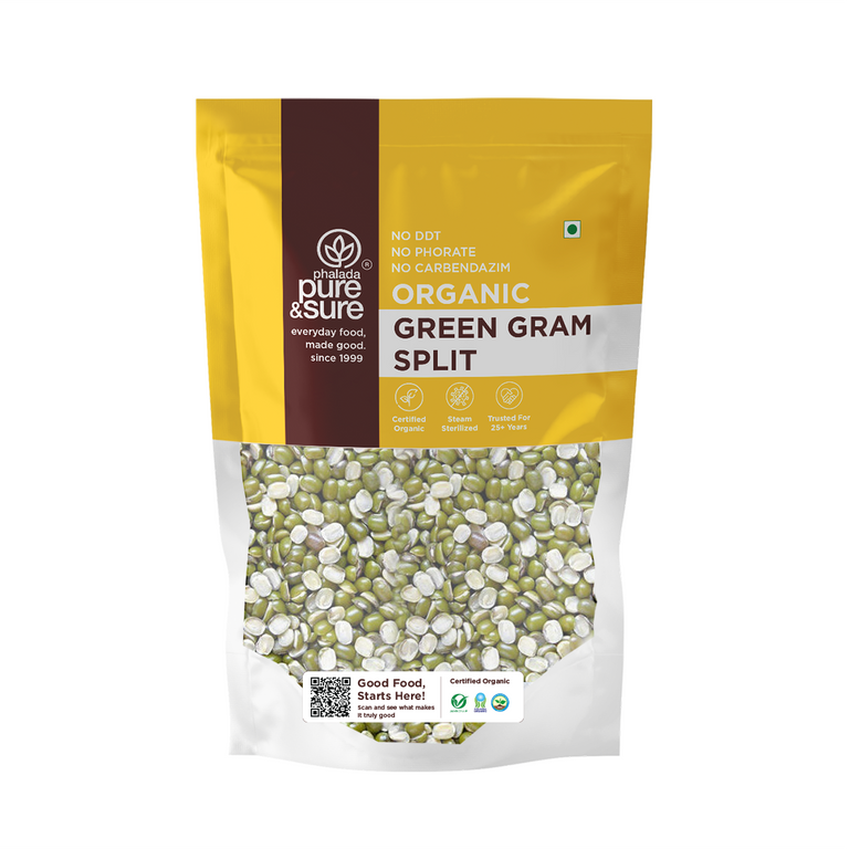 Pure & Sure Organic Green Gram Split - 500 gm