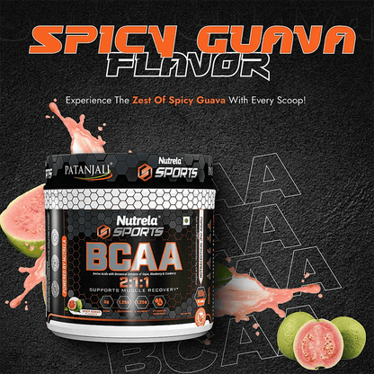 Patanjali Nutrela Sports BCAA Powder Spicy (Guava Flavour) - 300 gm