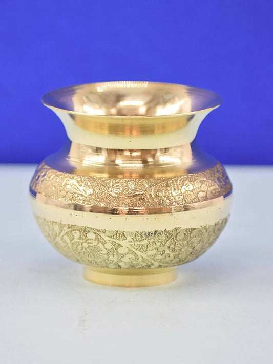 PujaNPujari Gold-Toned Brass Pooja Kalash Lota