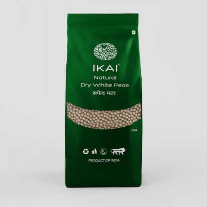 IKAI Natural Dry White Peas - 500 gm