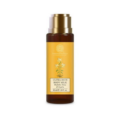 Forest Essentials Luxury Bath & Body Gift Set, Honey Vanilla Scented, Body Wash and Body Lotion - kit
