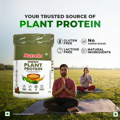 Patanjali Nutrela Green Plant Protein Chocolate Flavour - 500 gm