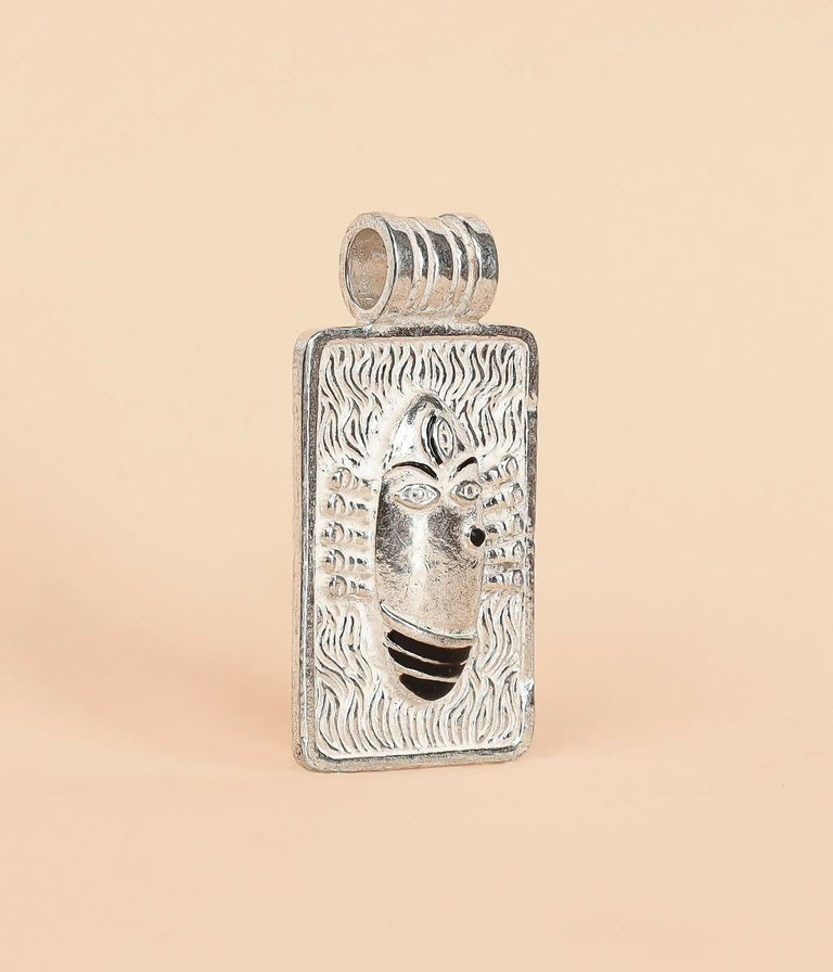 Isha Life Linga Bhairavi Silver Pendant - 12 gm-Medium