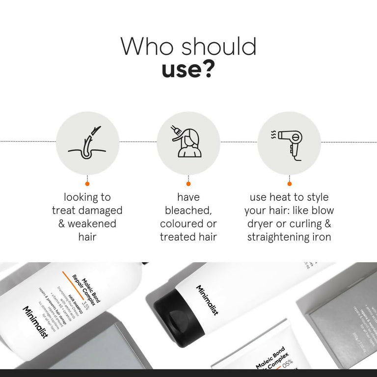 Minimalist Maleic Bond Repair Complex Shampoo & Hair Mask Combo - combo