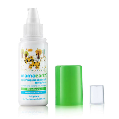 Mamaearth Dusting Powder & Soothing Massage Oil & Deeply Nourishing Wash for Babies - combo