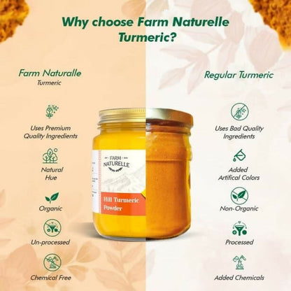 Farm Naturelle Himalayan Turmeric Powder Curcumin-Rich and Pure - 100 gm