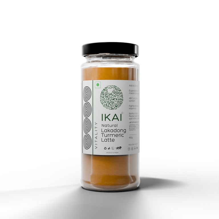 IKAI Natural Lakadong Turmeric Latte (Haldi Doodh) - 100 gm