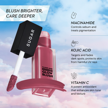 SUGAR Cloud Nine Niacinamide Glow Blush - 02 Peachy Parade - 7.6 ml