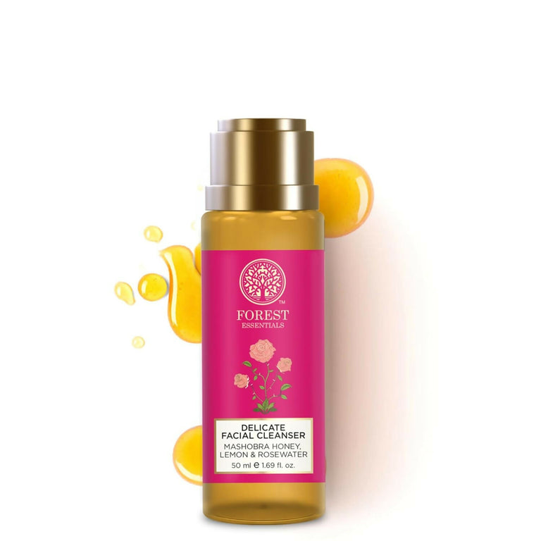 Forest Essentials Delicate Facial Cleanser - Honey, Lemon & Rosewater - 50 ml