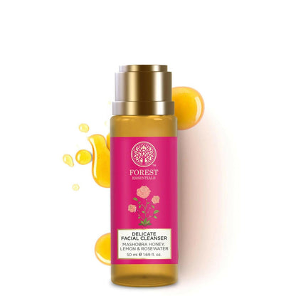 Forest Essentials Delicate Facial Cleanser - Honey, Lemon & Rosewater - 50 ml