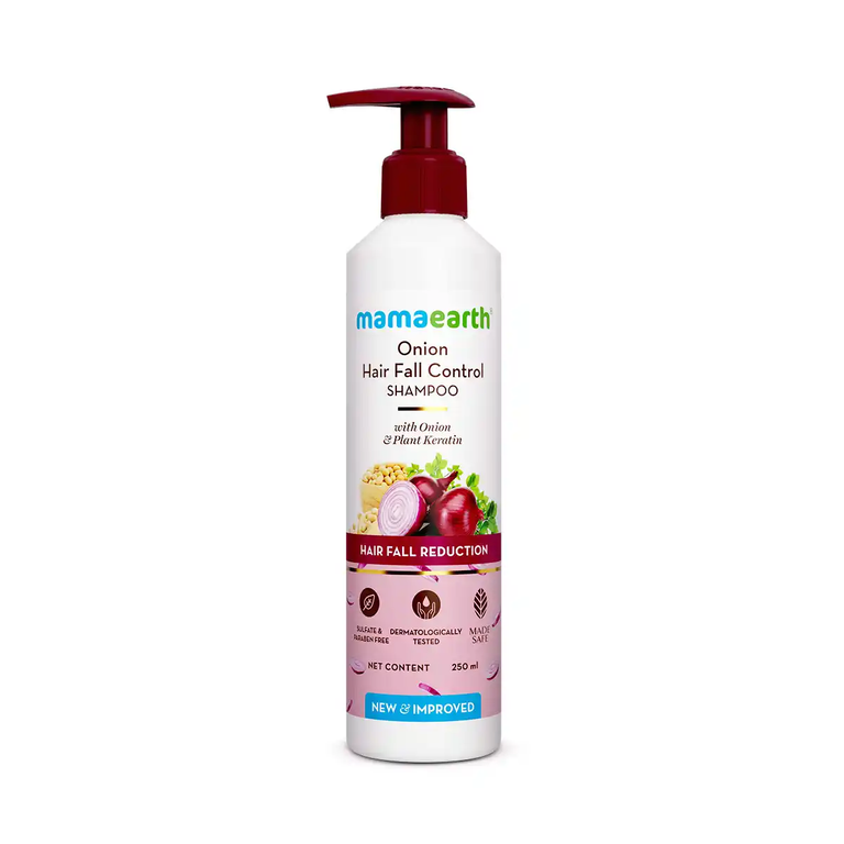 Mamaearth Onion Shampoo with Onion & Plant Keratin For Hair Fall Control - 100 ml