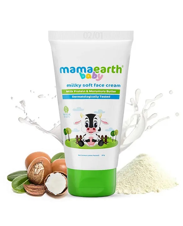 Mamaearth Milky Soft Baby Face Cream For Moisturizes, Soothes, Heals Chapped Skin - 60 gm
