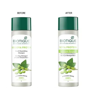 Biotique Advanced Ayurveda Bio Soya Protein Fresh Nourishing Shampoo - 120ml