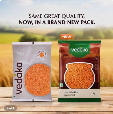Vedaka Red Masoor Dal Split - 1 kg
