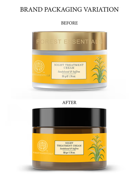 Forest Essentials Night Treatment Cream With Sandalwood & Saffron - 50 gm