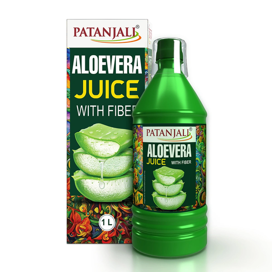 Patanjali Aloevera Juice with Fiber - 1 L - Pack of 1