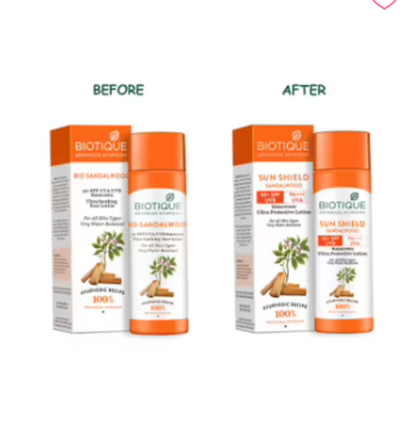 Biotique Sun Shield Sandalwood Ultra Protective Lotion 50+ SPF - 120 ml