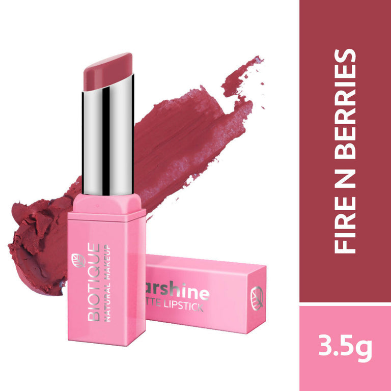 Biotique Starshine Matte Lipstick - Fire-N-Berries - 3.5 gm