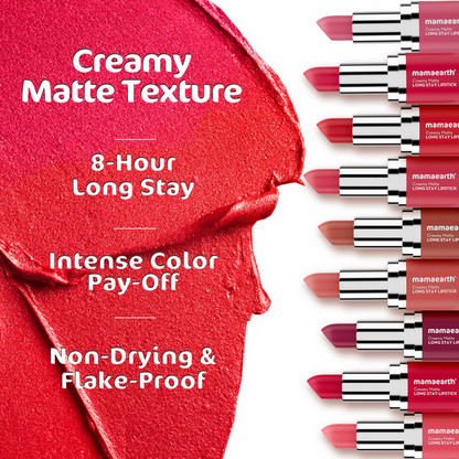 Mamaearth Creamy Matte Long Stay Lipstick - Ruby Crush - 4.2 gm
