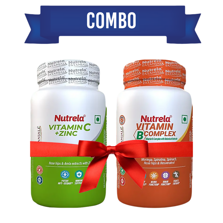 Patanjali Nutrela Vitamin C & Zinc + B-Complex Capsules Combo - combo