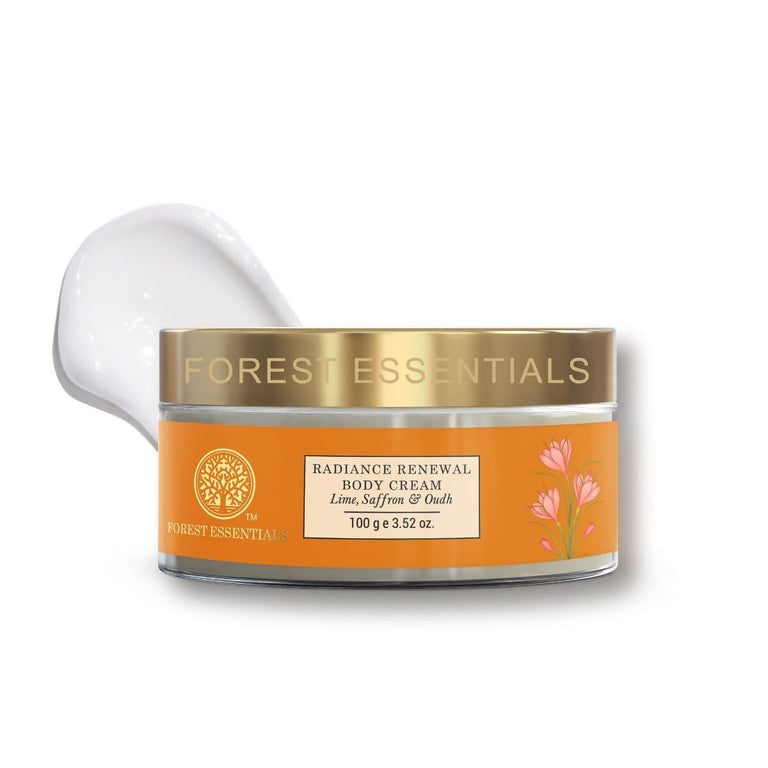 Forest Essentials Radiance Renewal Body Cream Lime Saffron & Oudh - 100 gm