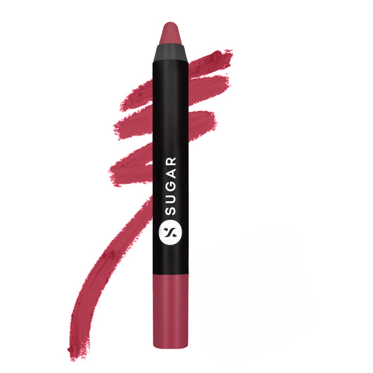 Sugar Cosmetics Matte as Hell Lip Crayon Lasts upto 8hrs, Water Resistent Lipstick for Women - 28 Honey Rider - 2.5 gm