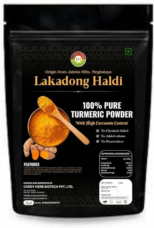 Cordy Herb Lakadong Turmeric Powder - 100 gm