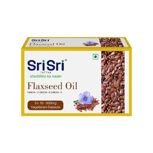 Sri Sri Tattva Flaxseed Oil Capsules - 30 caps