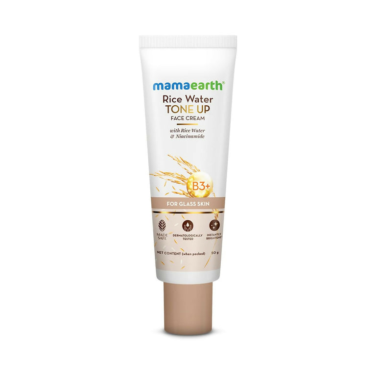 Mamaearth Rice Water Tone Up Face Cream with Rice Water & Niacinamide for Glass Skin - 50 gm