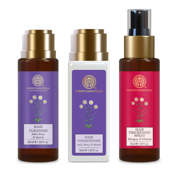 Forest Essentials Hair Thickening Ritual For Fuller Hair - combo