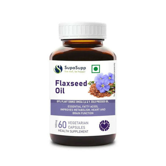 Sri Sri Tattva Supasupp Flaxseed Oil Capsules - 60 caps