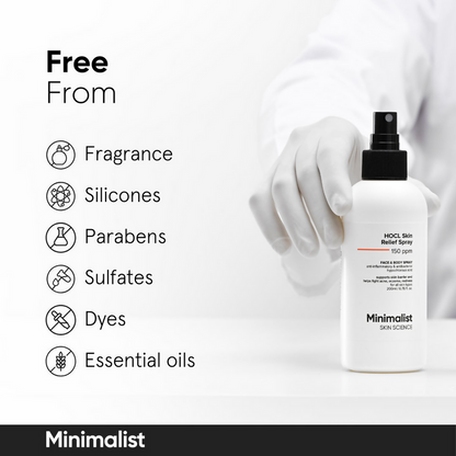 Minimalist HOCL Skin Relief Spray 150 PPM Face & Body Spray - 200 ml