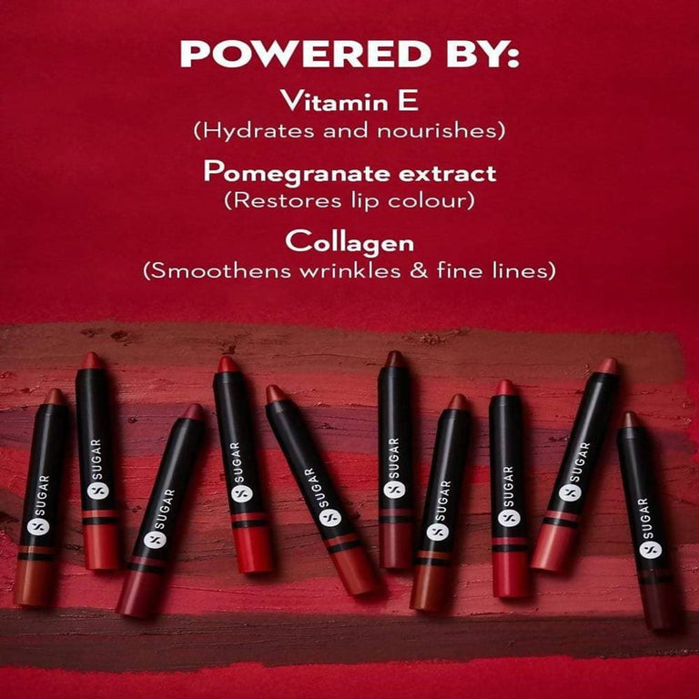 Sugar Plush Crush Creme Crayon - Red Rebel (Blue toned Red)