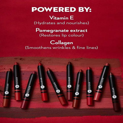 Sugar Plush Crush Creme Crayon - Red Rebel (Blue toned Red)