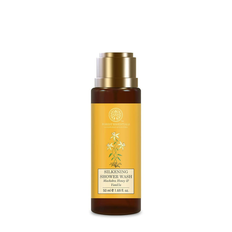 Forest Essentials Luxury Bath & Body Gift Set, Honey Vanilla Scented, Body Wash and Body Lotion - kit