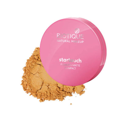 Biotique Natural Makeup Startouch Flawless Matte Compact - Tawny Nutmeg - 9 gm