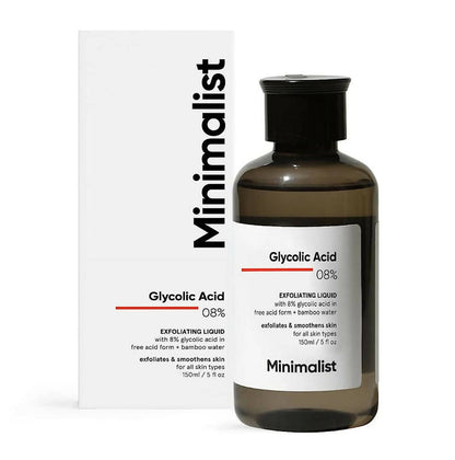 Minimalist 8% Glycolic Acid Toner For Glowing Skin - 150 ml