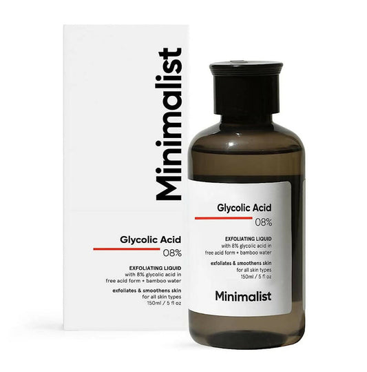 Minimalist 8% Glycolic Acid Toner For Glowing Skin - 150 ml