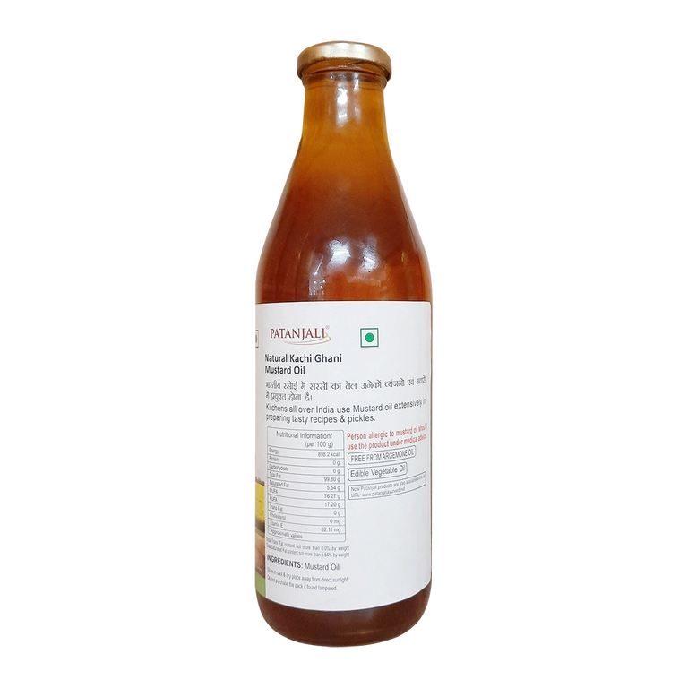 Patanjali Kolhu Mustard Oil - 1 L